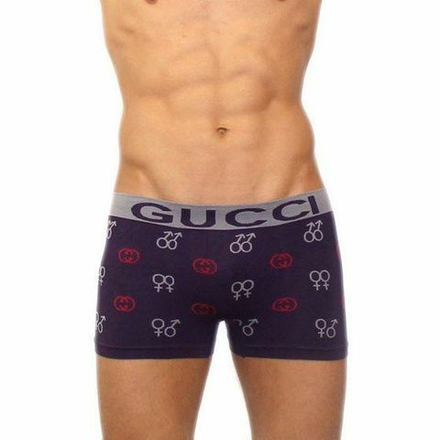 Мужские трусы хипсы фиолетовые бесшовные Gucci