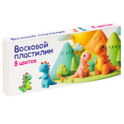 Восковой пластилин 8цв. по 15гр. (Genio Kids-art)
