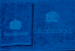 Набор полотенец 3шт Palombella Sanderson Logo Ricamato Эмблема вышита 24 синий