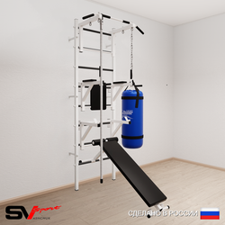 Шведская стенка Sv Sport 5901 (Турник стандарт/Брусья/Стойка/Скамья/Канат/Цепь/Мешок 15кг)