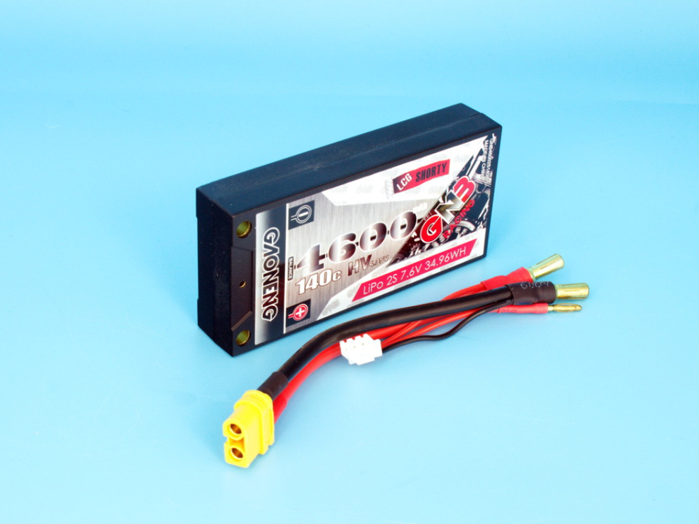 Аккумулятор GNB 4600mah 2S 140C HV Thin Shorty,Hard Case