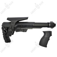 Комплект: Телескопический приклад на Сайгу/АК без завышения, Alpha, K.Arma