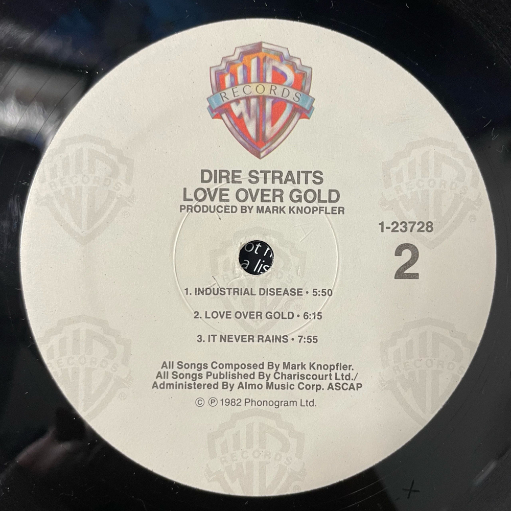 Винтажная виниловая пластинка LP Dire Straits Love Over Gold (США 1982)