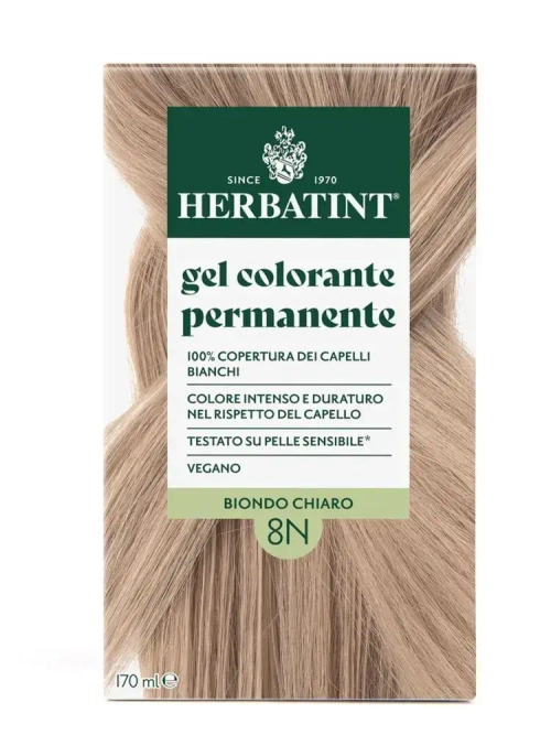 УЦЕНКА (повреждена упаковка, без упаковки) 8N СВЕТЛЫЙ БЛОНДИН - гель-краска для волос тон HERBATINT, 170 мл / из Европы /