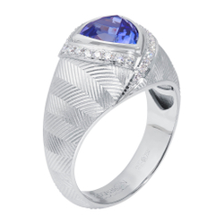 Кольцо с Танзанитом и Бриллиантами, R0086-0/13