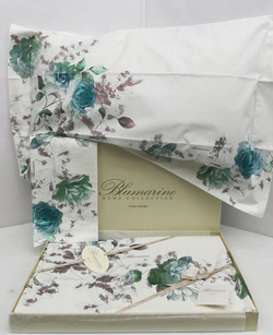 Постельное белье 2 спальное евро Blumarine Labuan Rugiada голубое