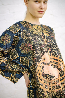 Туника "Единорог", по мотивам средневековых фламандских шпалер