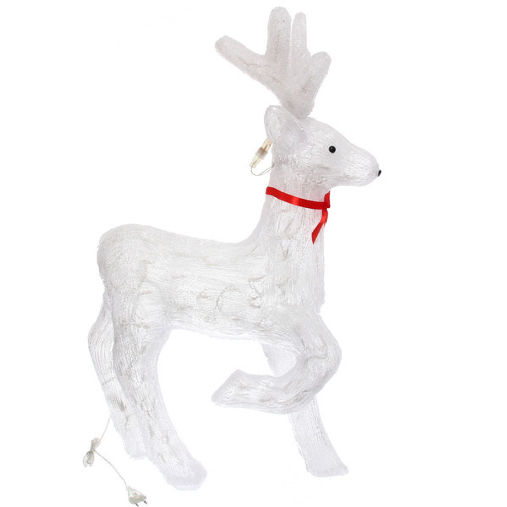 Фигура светодиодная «Белоснежный олень» 60*21*100 см, 150 ламп LED, (авторежим), 220V, Белый