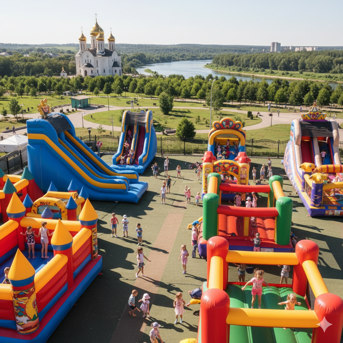 Батут купить в Каменске-Уральском – Надувные аттракционы БатутМастер