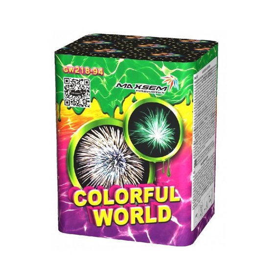 Батарея салютов COLORFUL WORLD (12/0,8) GW218-94