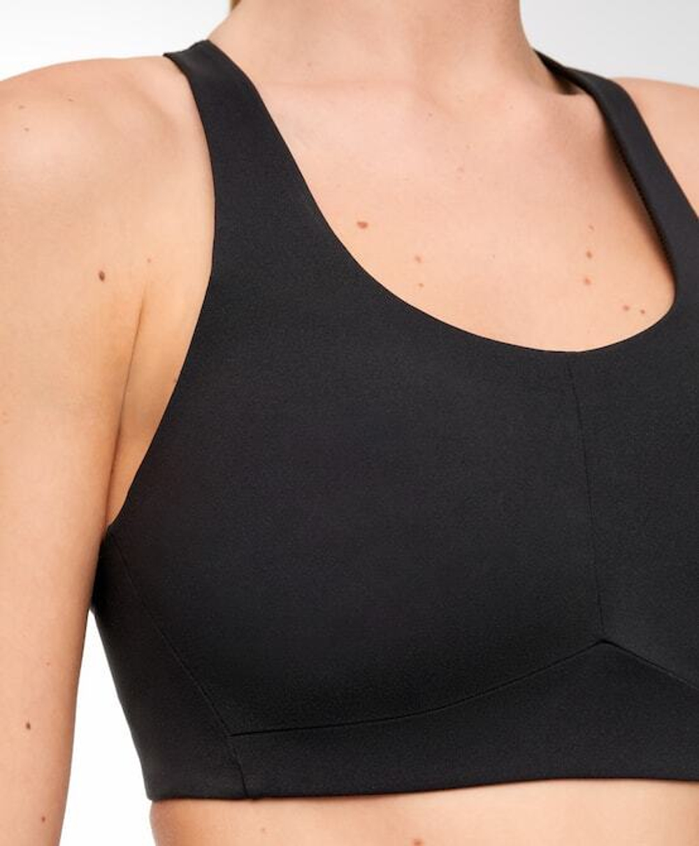 Oysho Спортивный бюстгальтер Compressive, черный