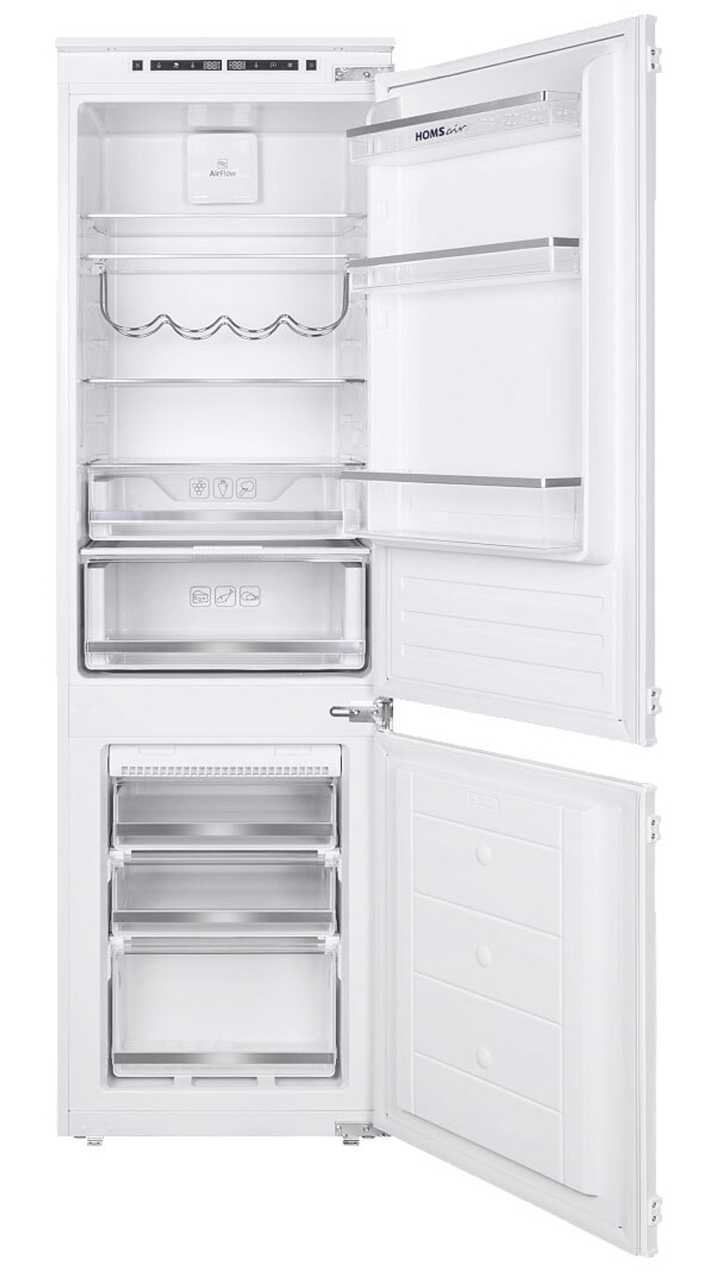Встраиваемый двухкамерный холодильник Homsair FB177NFFW Inverter