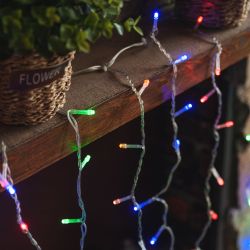 ULD-B3010-200-DTA MULTI IP20 Бахрома светодиодная с контроллером. 3 м. 200 светодиодов. Разноцветный свет. Провод прозрачный. TM Uniel.