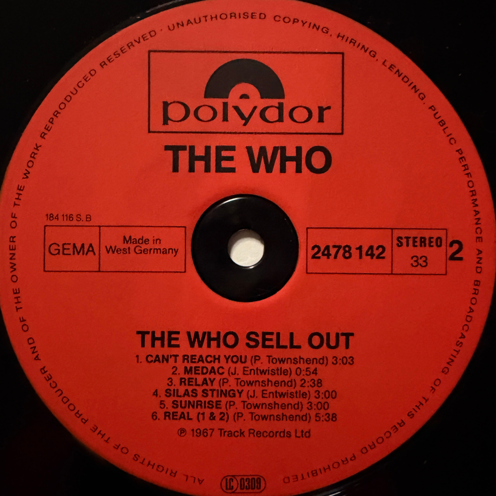 The Who - The Who Sell Out (Германия 1981г.)