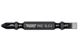 Бита PH2/SL5,5 x 65мм S3 3шт. двусторонняя намагниченная WURZ 2610-3