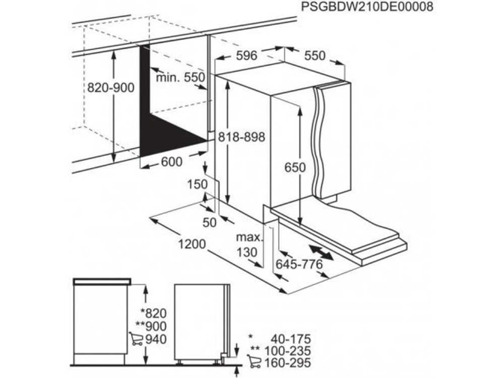 Встраиваемая посудомоечная машина Electrolux EEA917120L