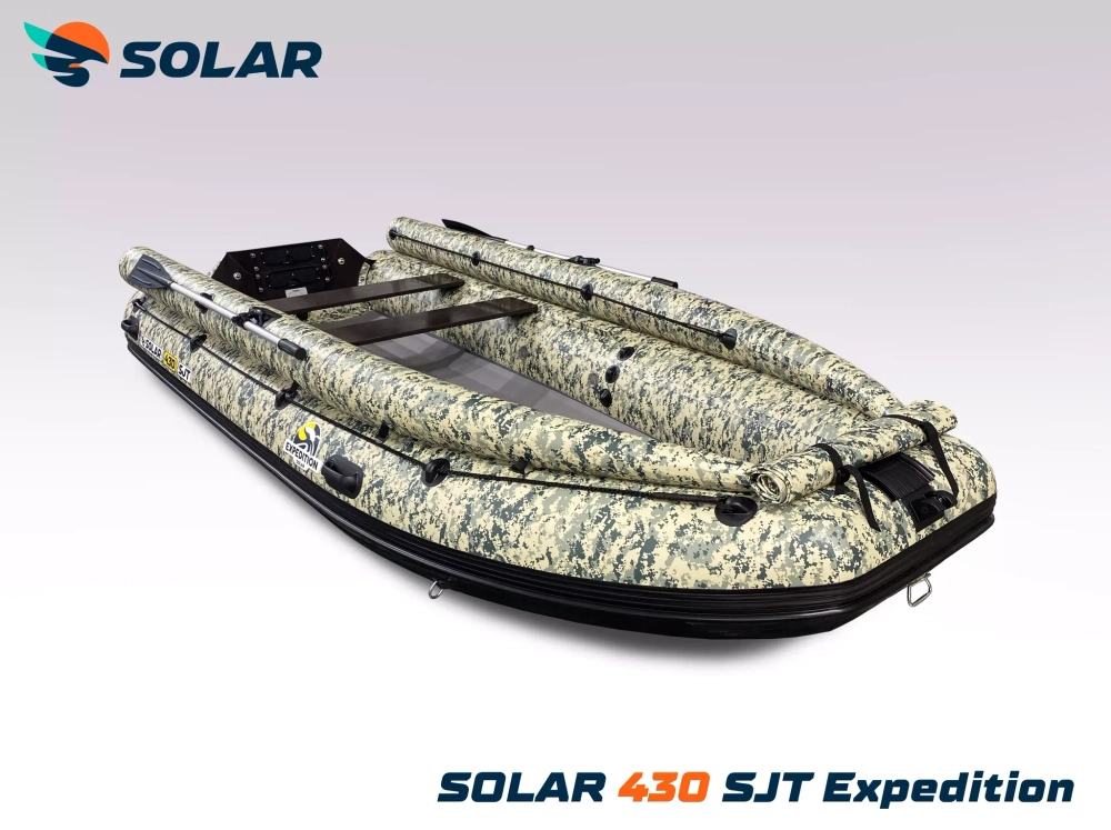 Лодка надувная моторная solar-430 super jet tunnel (expedition)
