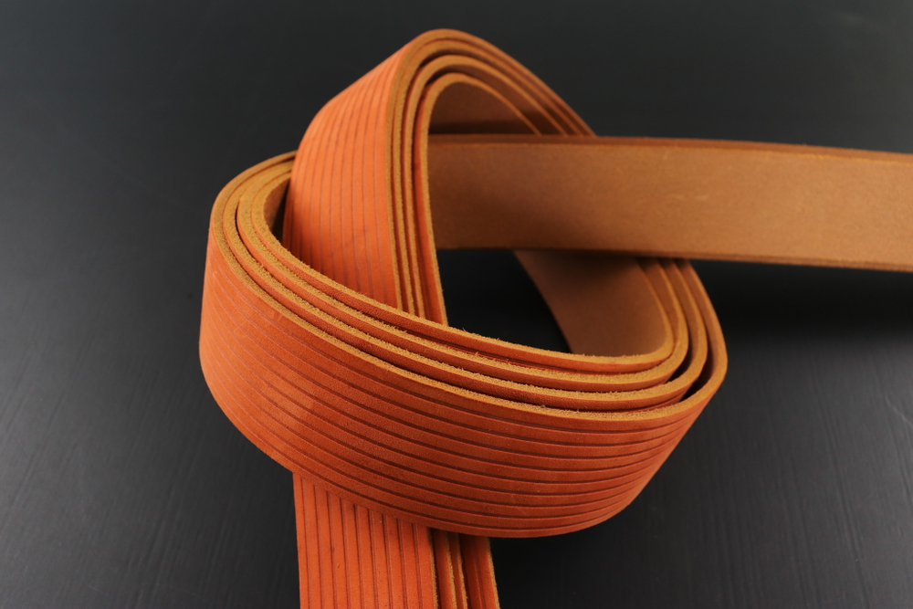 Ременная заготовка Шелк Рыжая + Плита Вельвет