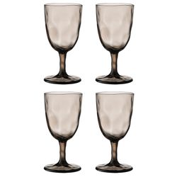 Набор бокалов из акрила Hollow для вина, 430 мл, серо-коричневый, 4 шт.