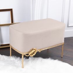 Банкетка Monstera Deliciosa (Монстера) Бежевая Айвори