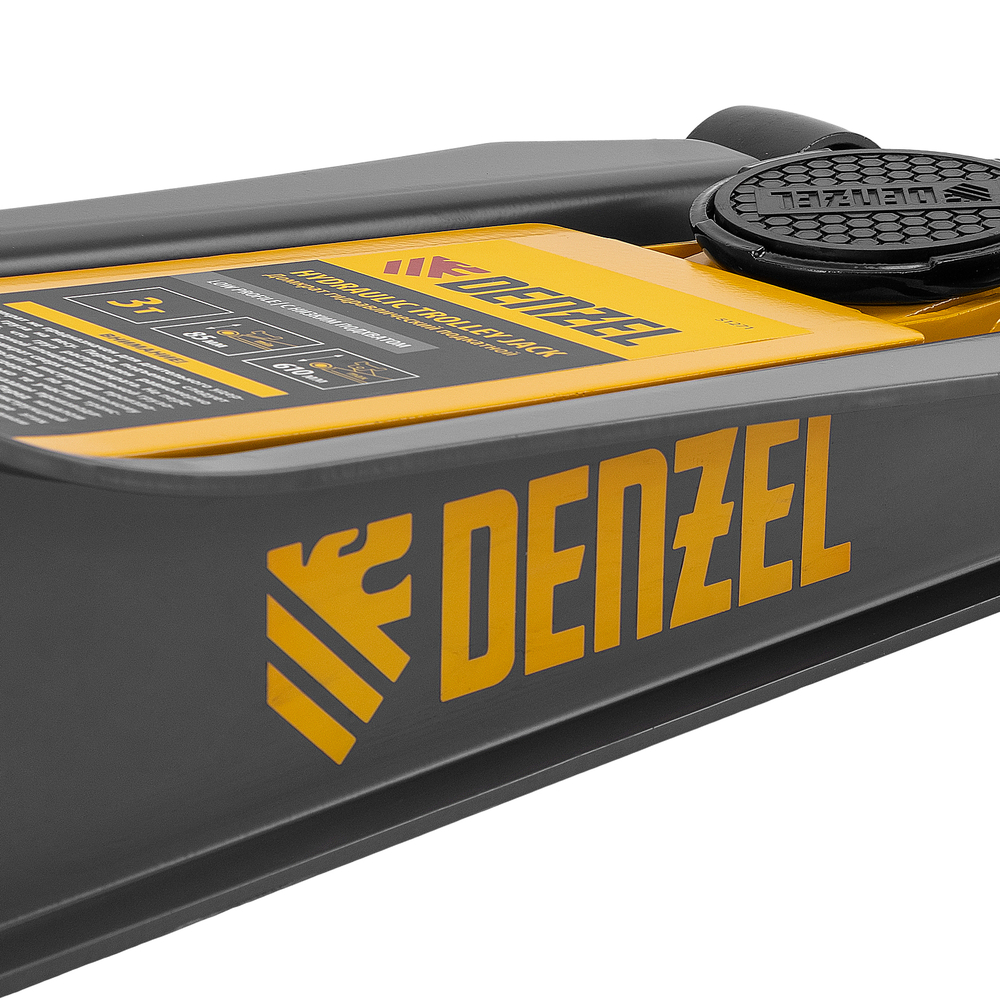 Домкрат гидравлический подкатной, 3 т, 85-610 мм, быстрый подъем, низ. подхват, проф, SUV Denzel