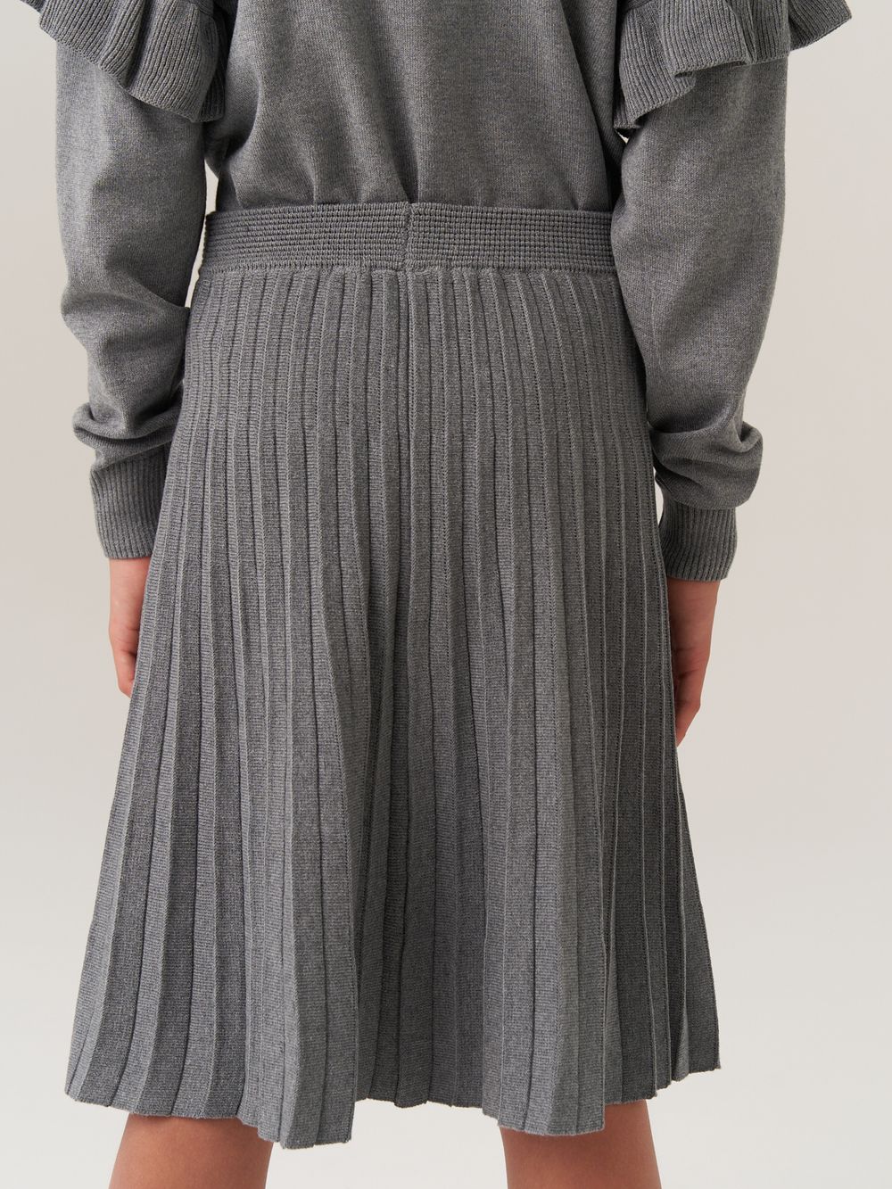 Юбка школьная для девочки AT883 серый