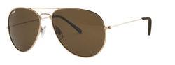 Стильные фирменные высококачественные американские мужские солнцезащитные очки золотистые из металла с коричневыми стёклами Zippo OB36-11 в мешочке и коробке