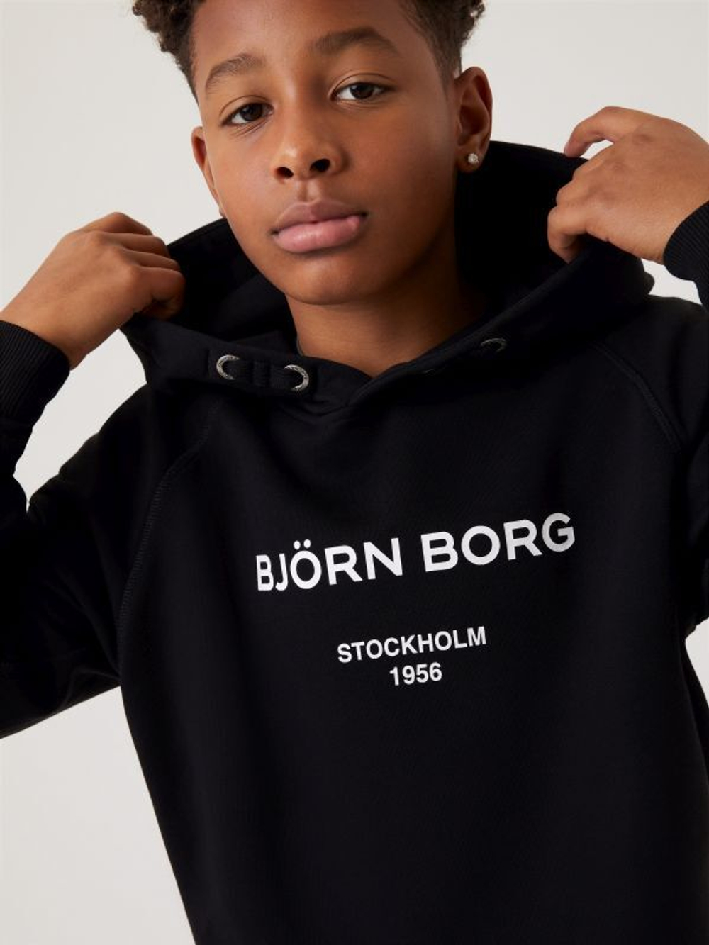 Кофта для мальчика теннисная Björn Borg Borg Hoodie - black beauty
