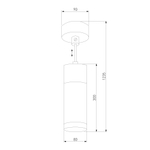 LED светильник подвесной в стиле лофт 50135/1 LED хром/черный