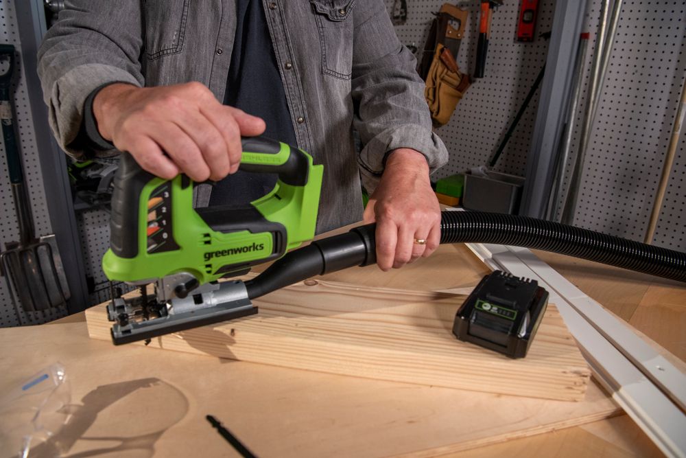 Аккумуляторный лобзик Greenworks GD24JS, 3601407,24v, без АКБ и ЗУ