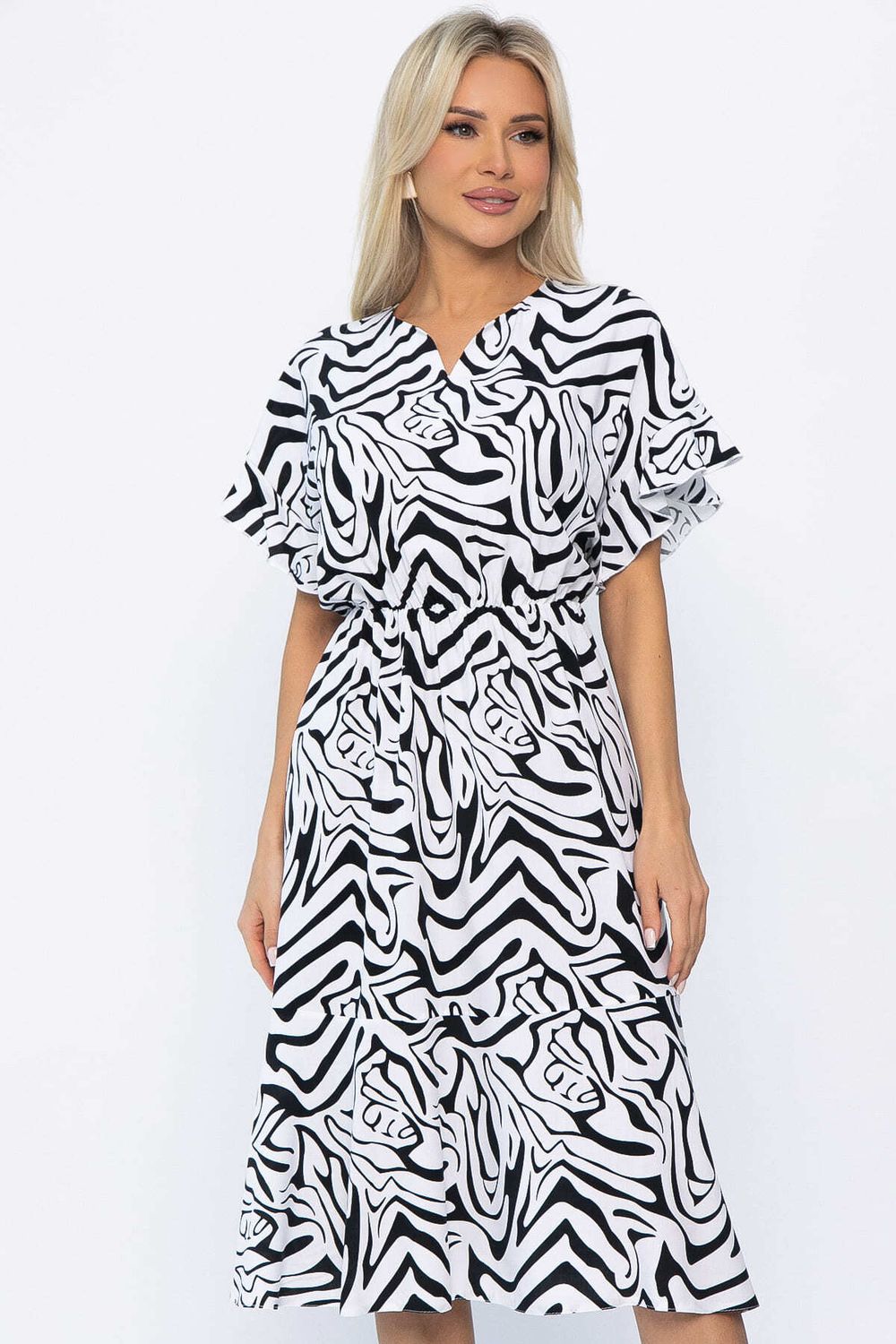 Платье Кристи (черно-белое) П13871-35М LT Collection