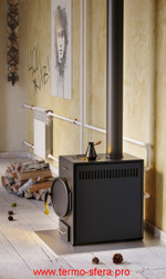 Печь с плитой и дровяной котел ТМФ Нормаль-батарея ТВ ТО