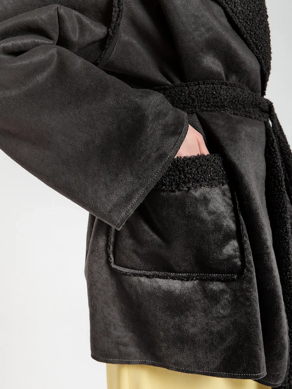 Пальто жакет демисезонное с начёсом барашек