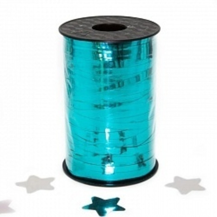 Лента полипропиленовая (0,5 см*250 м) Морская лазурь, Металлик, 1 шт.