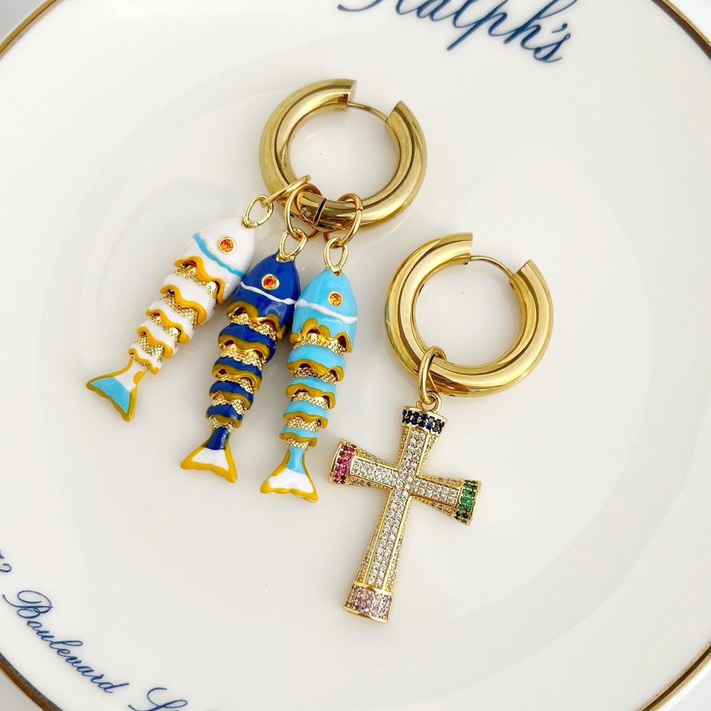 Подвеска Рыбка с эмалью