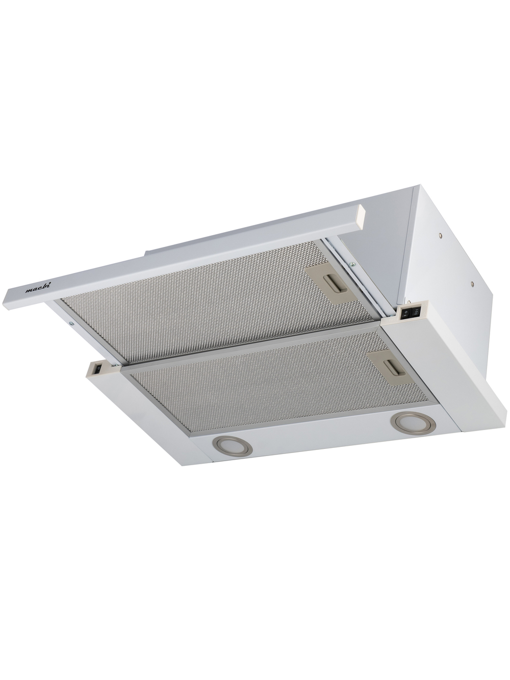 Кухонная вытяжка MACBI встраиваемая MT60-3 1100м3/ч WHITE/Белая, панель: металл