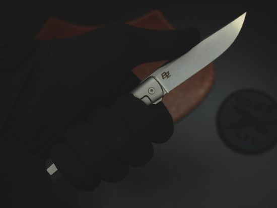 Складной нож Boker 01BO613 Urban Trapper Premium CF c клинком из стали Böhler M390 Microclean®, рукоять титан / карбон
