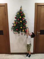 Ель-половинка «Графская» настенная-подвесная (Литая+пвх) от 60 см до 120 см