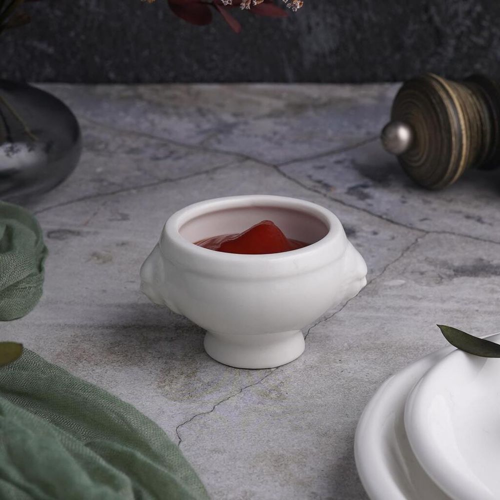 Соусник 50 мл Горшочек d 6,8 см круглый белый фарфор P.L. Proff Cuisine [6]