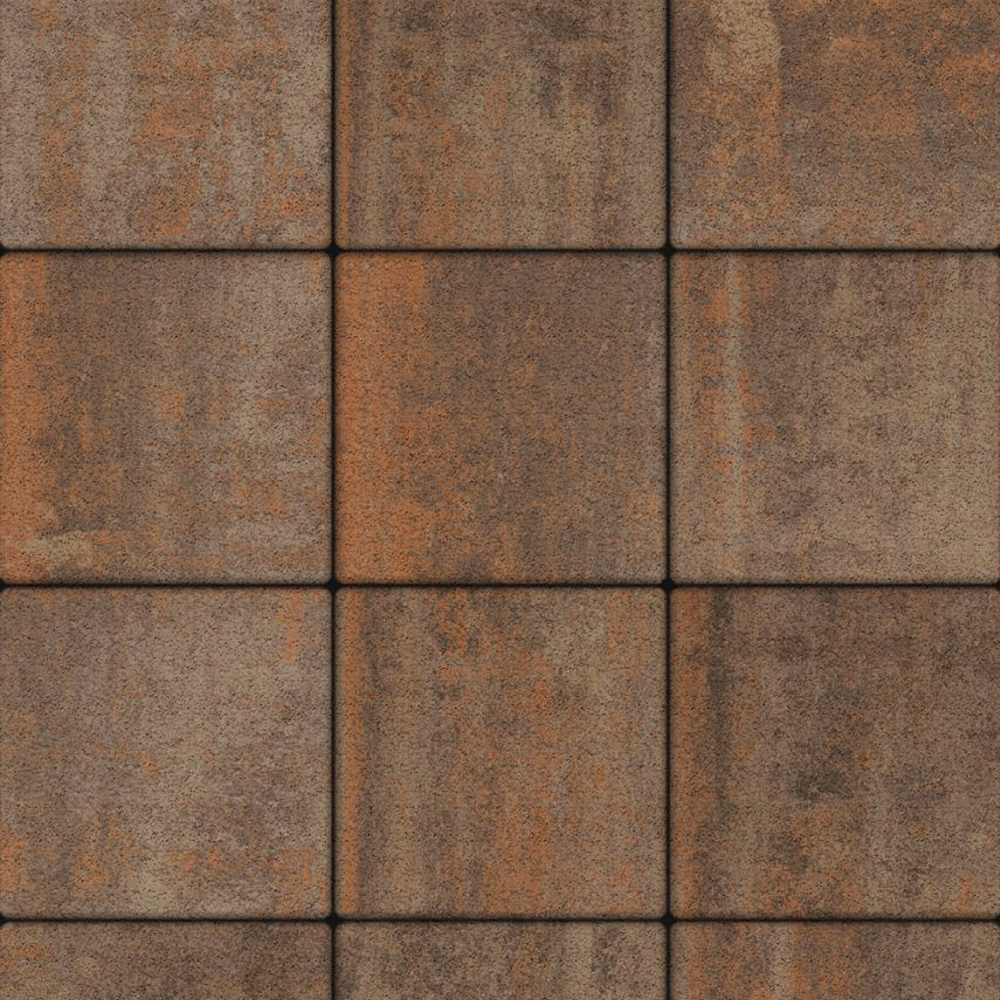 Тротуарная плитка КВАДРАТ 300х300 мм - Листопад гранит Клен