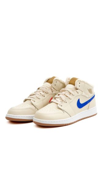 КРОССОВКИ NIKE AIR JORDAN 1 MID GS FLEECE PEARL WHITE