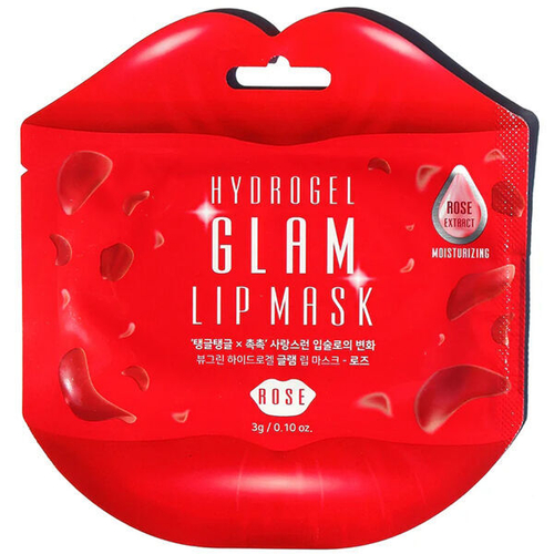 Гидрогелевые патчи для губ с розой BeauuGreen Hydrogel Glam Lip Mask Rose, 1шт (3г)