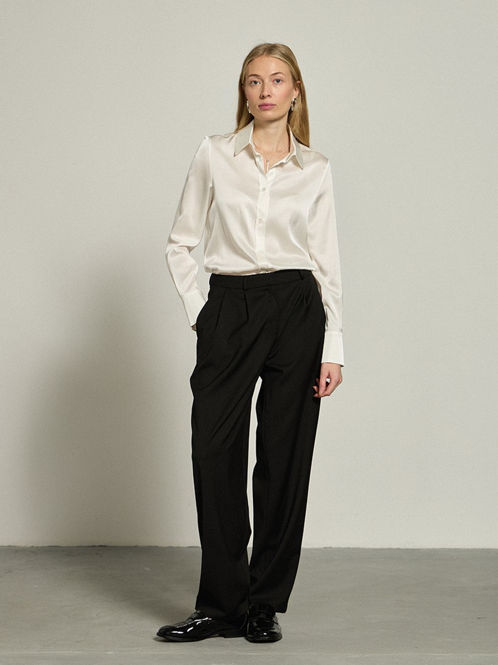 Рубашка Кельн белый жемчуг шелк