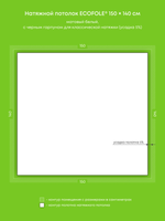 Натяжные потолки 2.1 м2, 4.8 м2