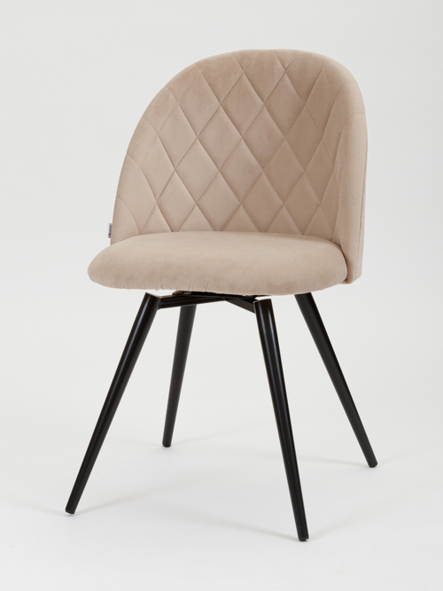 Стул MyFar Джозефина поворотный пыльно-бежевый микровелюр (комплект 2 шт) MF1017-2