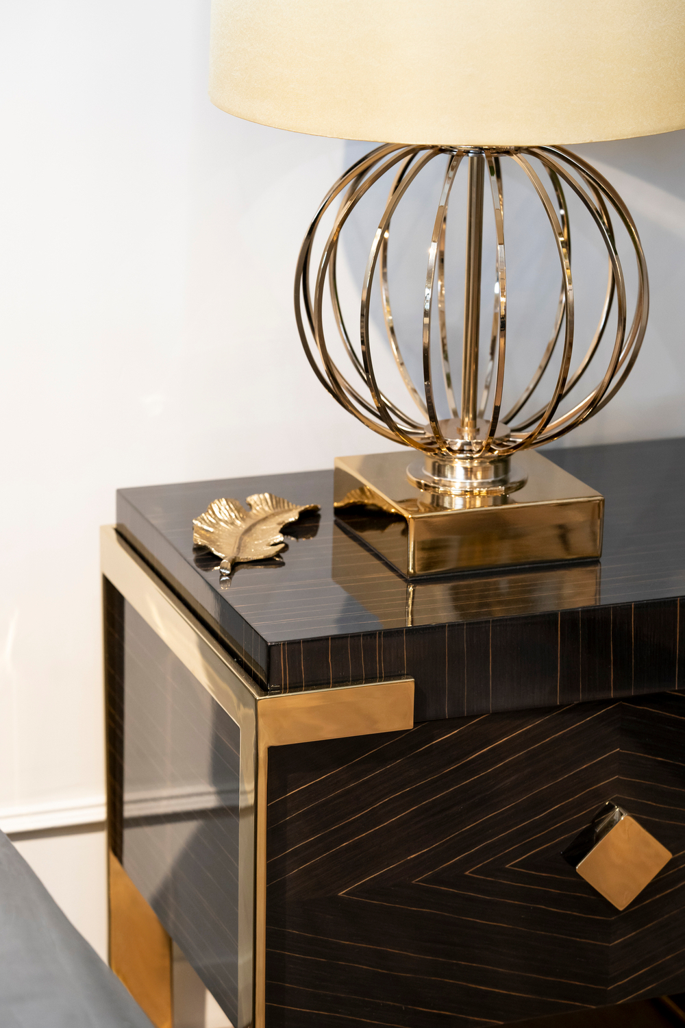 Блюдо декоративное 20x9x1,5см Garda Decor Лист золотая