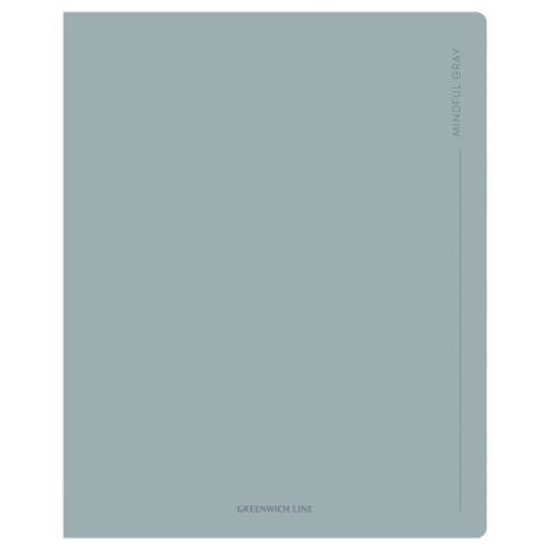 Тетрадь 48л., А5, клетка Greenwich Line "Gray", "cофт-тач" ламинация, выб. лак, 70г/м2