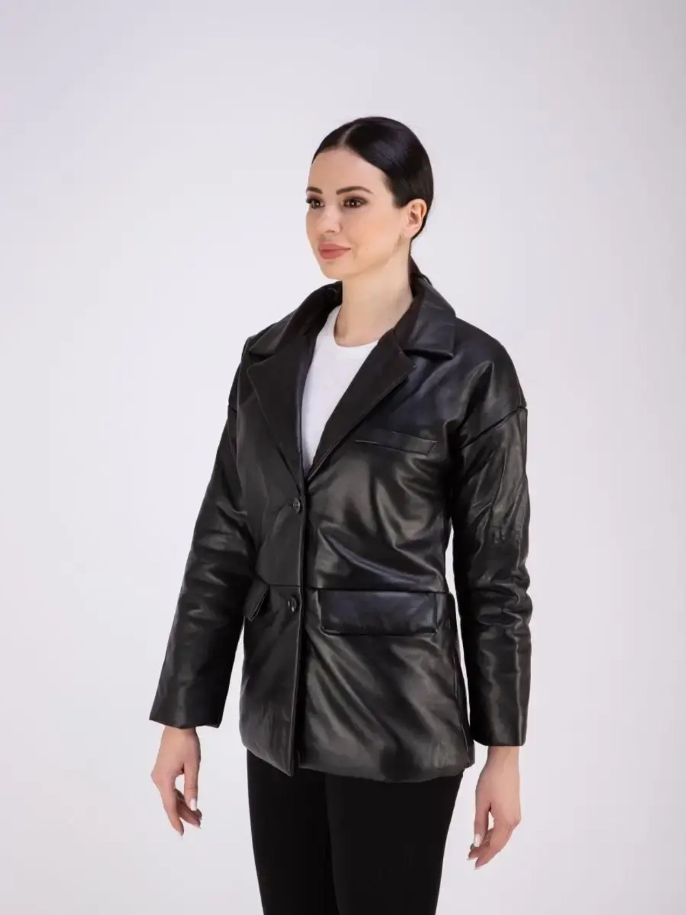 Кожаная куртка весна из натуральной кожи