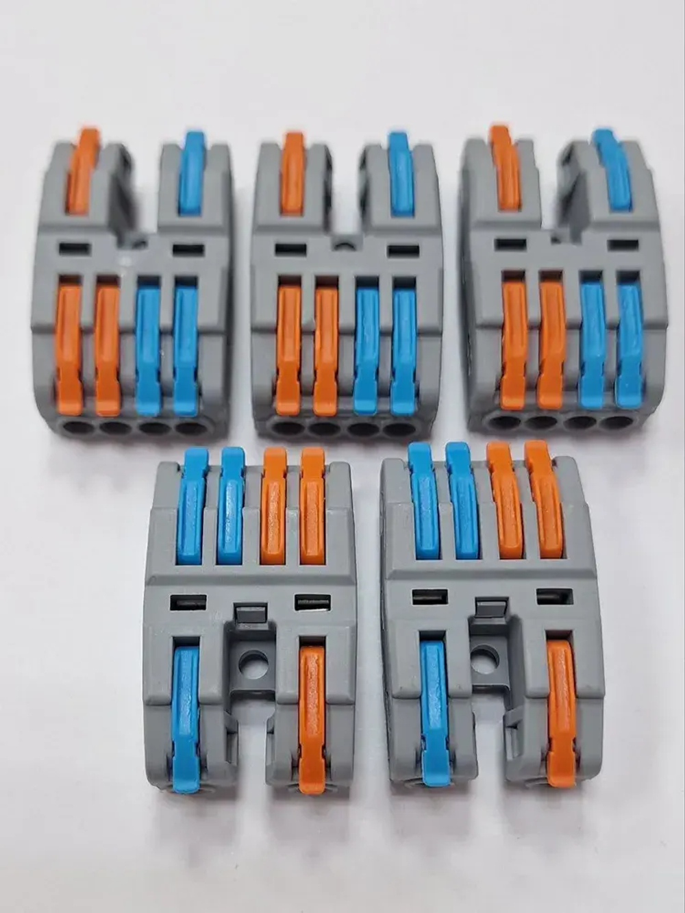 Клемма монтажная быстросъёмная СМК-422-4 с рычагами, 2 полюса / 6 контактов (2+4)