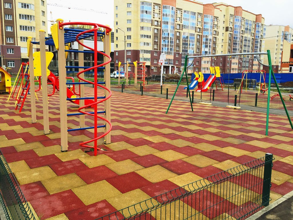 Резиновая плитка Городок